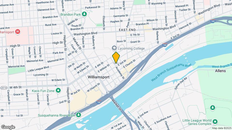 201 E 3rd St Map and Location Details