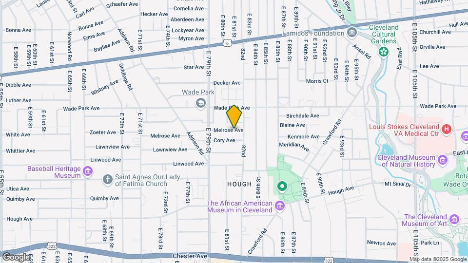 8110 Melrose Ave Map and Location Details
