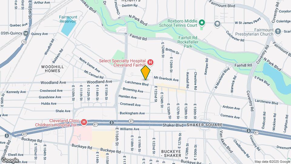 11927 Larchmere Blvd Map and Location Details