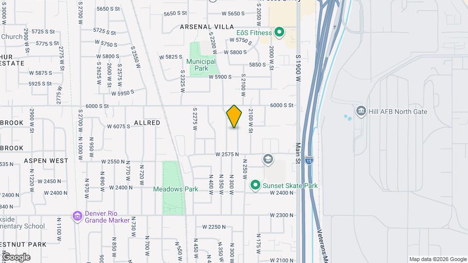 6075 S 2125 W Map and Location Details