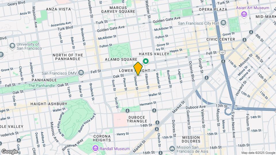 430 Steiner St Map and Location Details