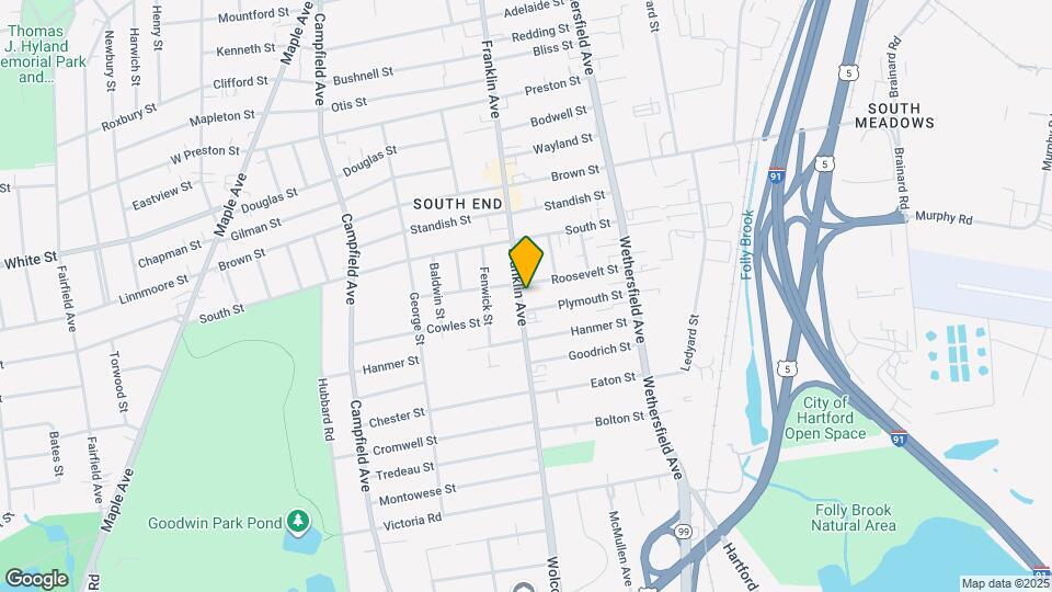 544 Franklin Ave Map and Location Details