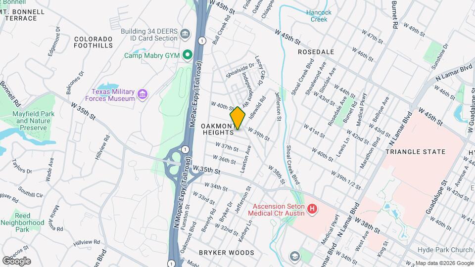 1814 W 38th St Map and Location Details