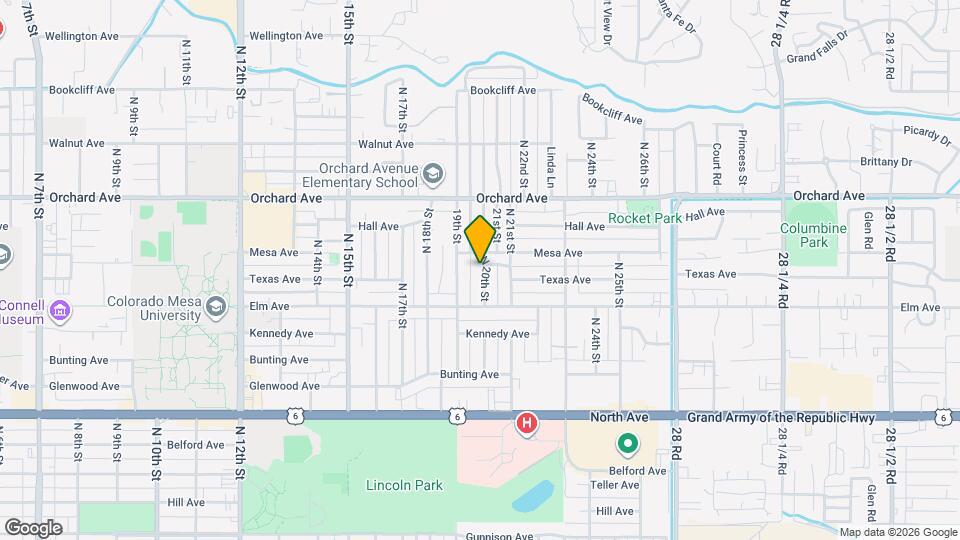 1615 N 20th St Map and Location Details