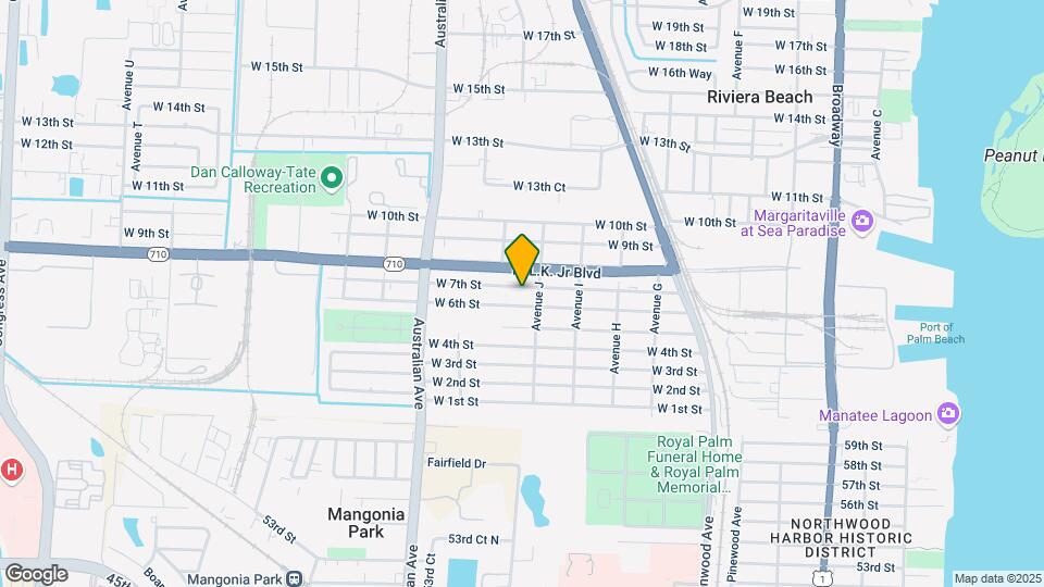 933 W 7th St Map and Location Details