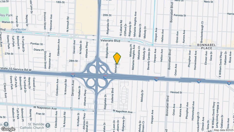 2511 Metairie Lawn Dr Map and Location Details