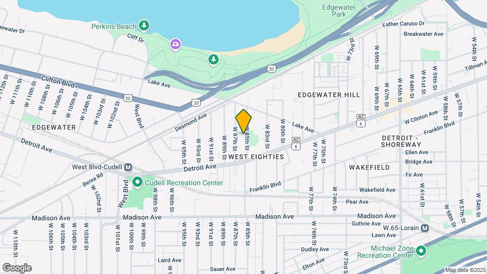 1338 W 85th St, Unit A Map and Location Details