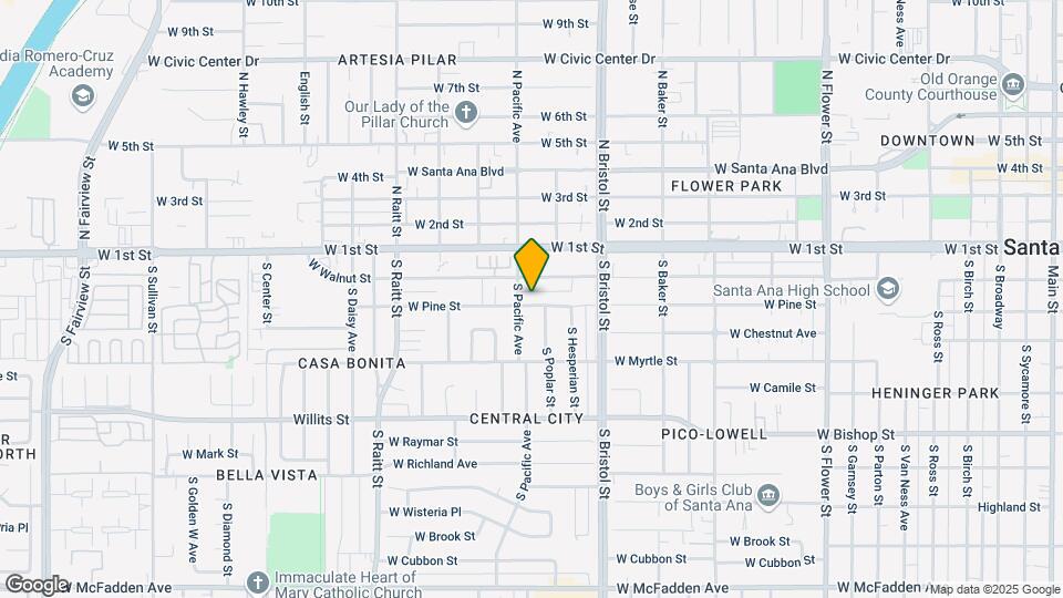 1433 W Pine St Map and Location Details