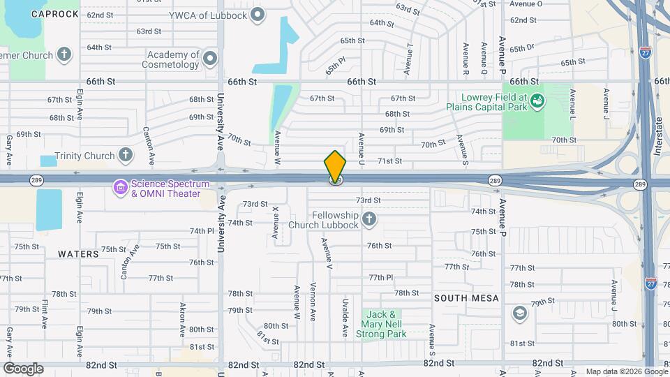 2117 S Loop 289 Map and Location Details