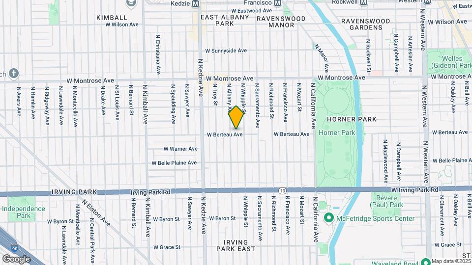 3052 W Berteau Ave Map and Location Details
