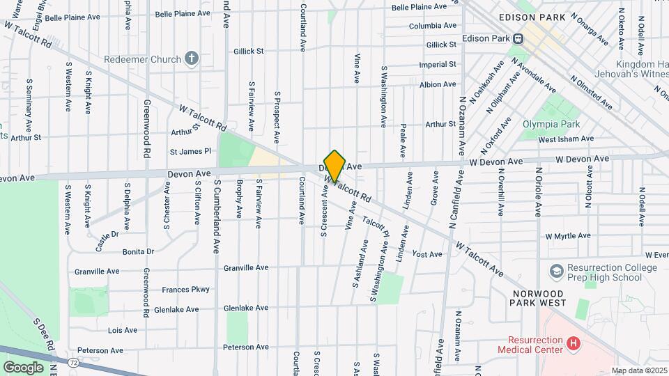 429 Talcott Rd Map and Location Details