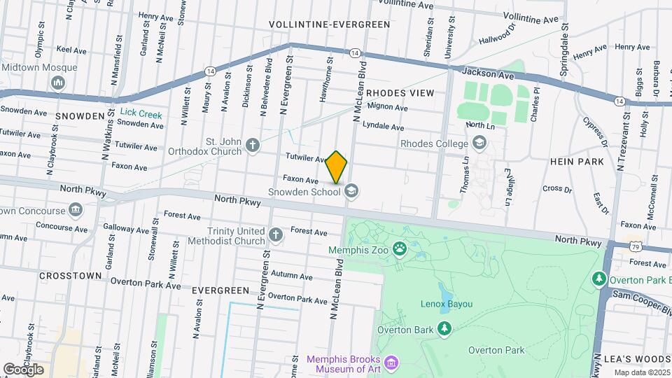 1825 Faxon Ave Map and Location Details