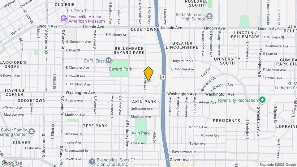 1108 E Blackford Ave Mapa y Detalles de la Ubicación