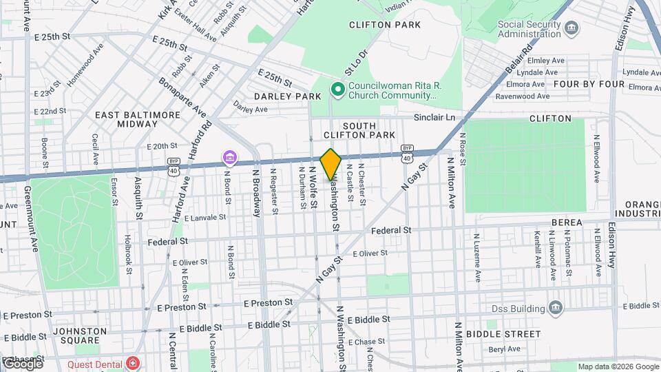 1934 E Lafayette Ave Map and Location Details