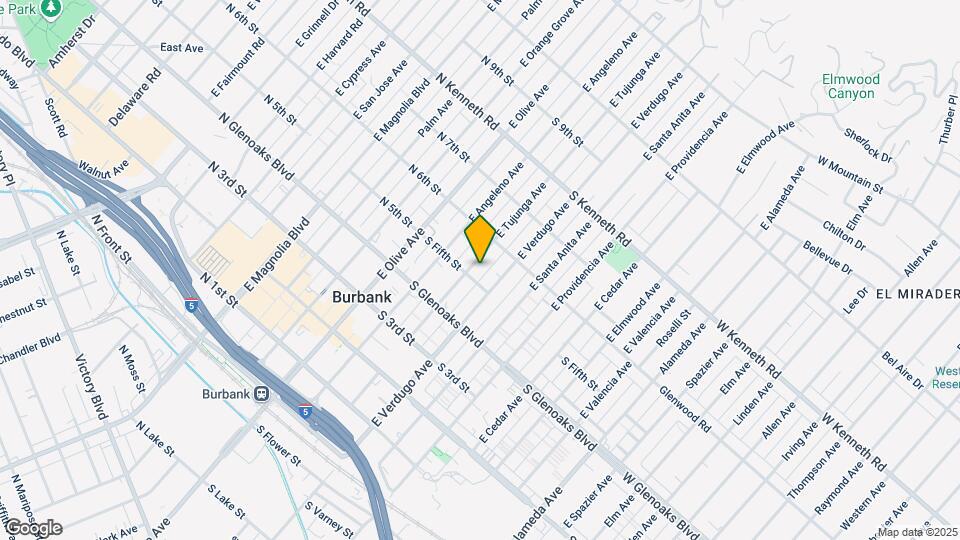 520 E Tujunga Ave Map and Location Details