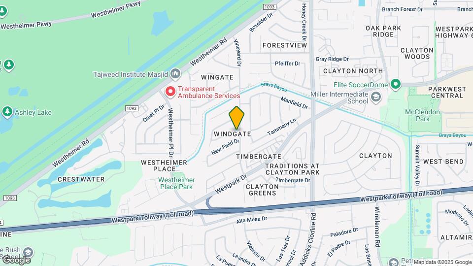 16107 Grassy Creek Dr Map and Location Details
