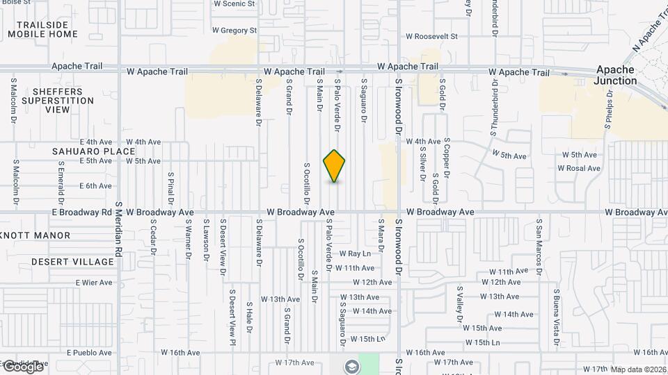 658 S Palo Verde Dr Map and Location Details