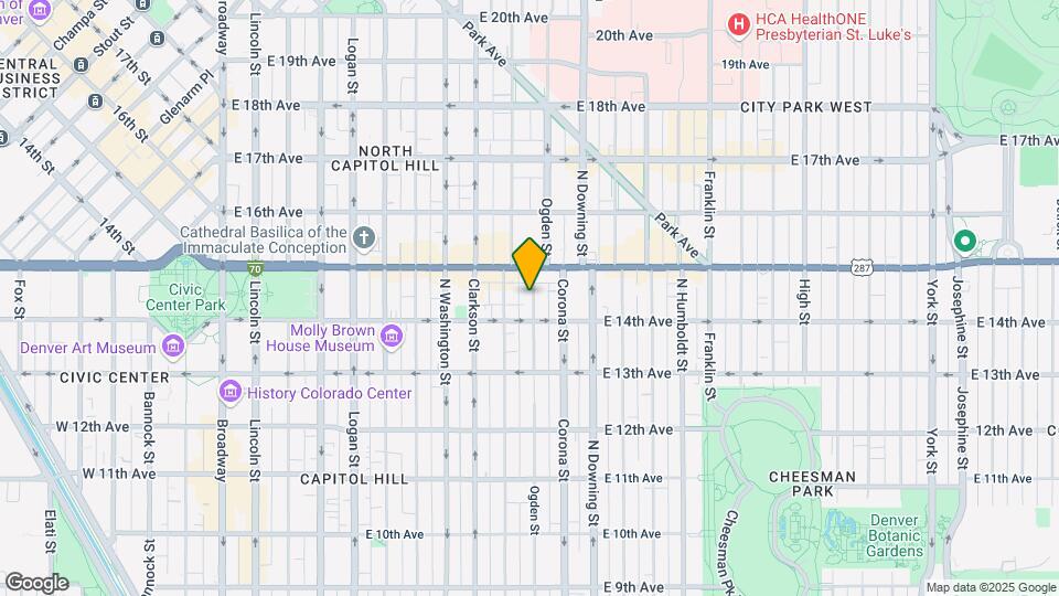 1433 Ogden St Map and Location Details