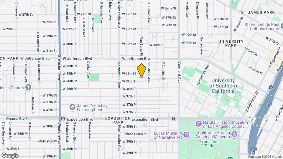 1283 W. 36th St. Mapa y Detalles de la Ubicación
