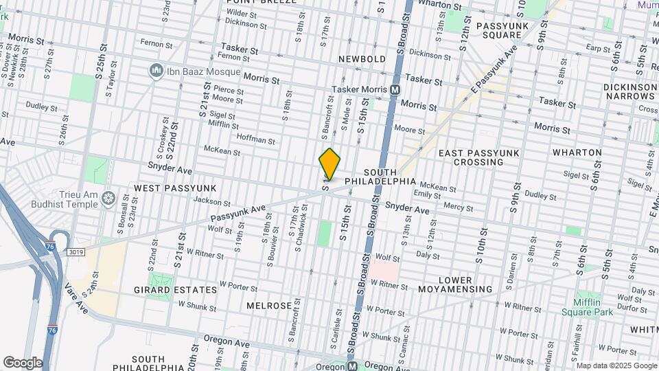 1545 W Passyunk Ave Map and Location Details