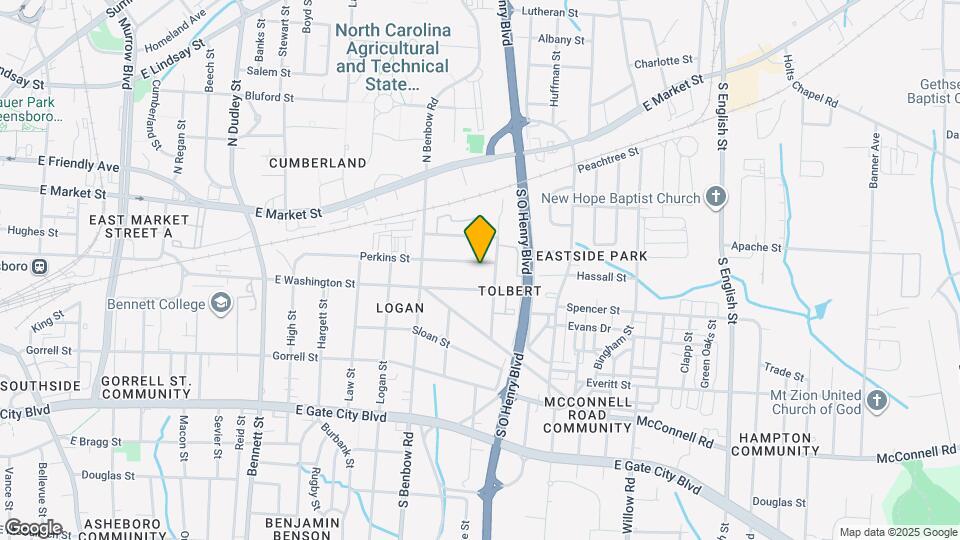 1512 Perkins St Map and Location Details