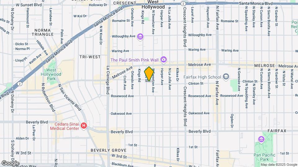 550 N Flores St Map and Location Details