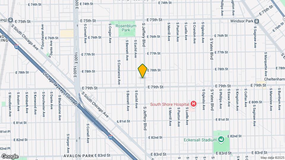 7834 S Jeffery Blvd Map and Location Details