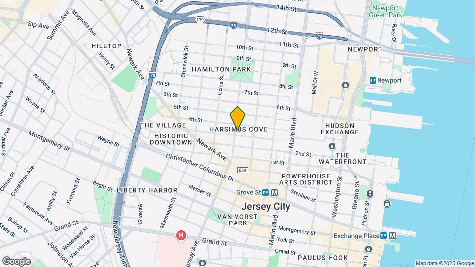 582 Jersey Ave Map and Location Details