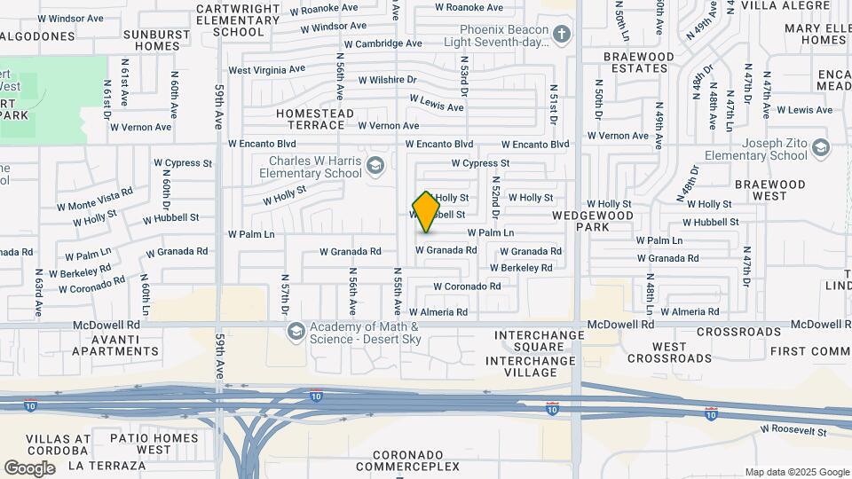 5417 W Palm Ln Map and Location Details