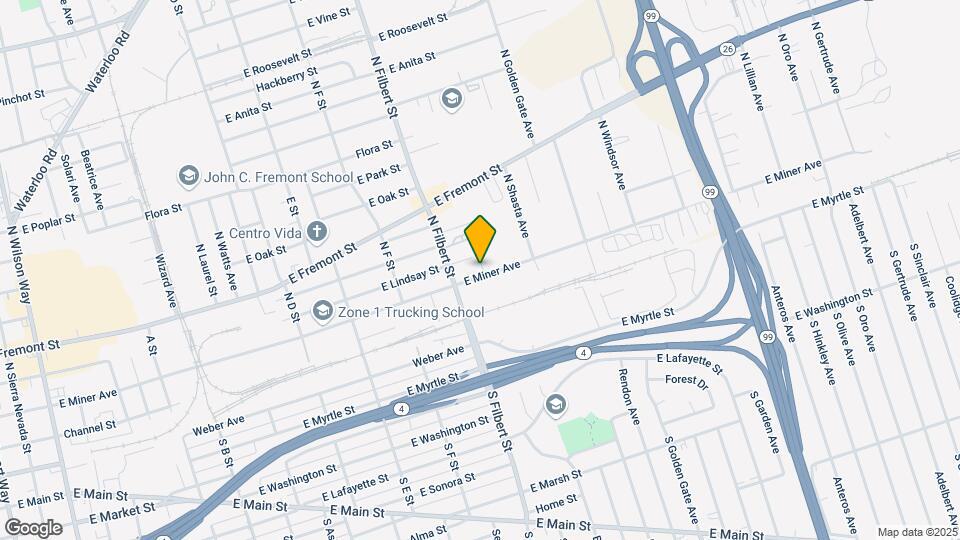 2605 E Miner Ave Mapa y Detalles de la Ubicación