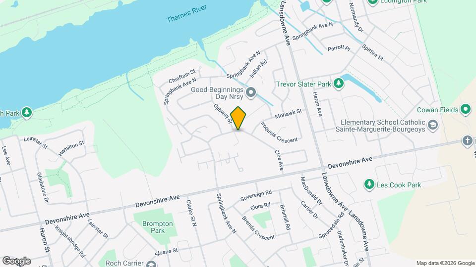 1044 Cree Ave Map and Location Details