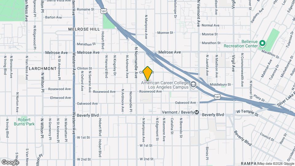 532 N Mariposa Ave Mapa y Detalles de la Ubicación