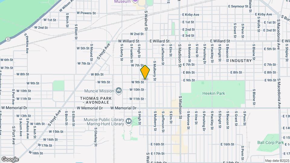 1525 S Walnut St Map and Location Details