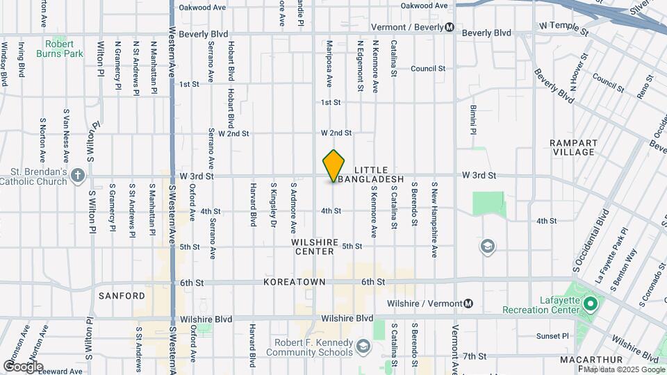 316 S Mariposa Ave Map and Location Details