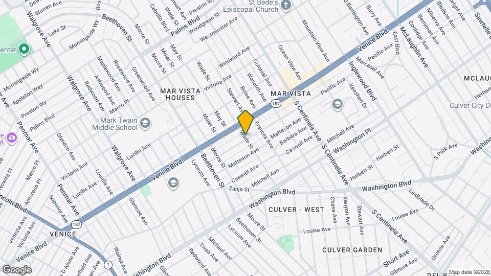 3839 Wade St Map and Location Details