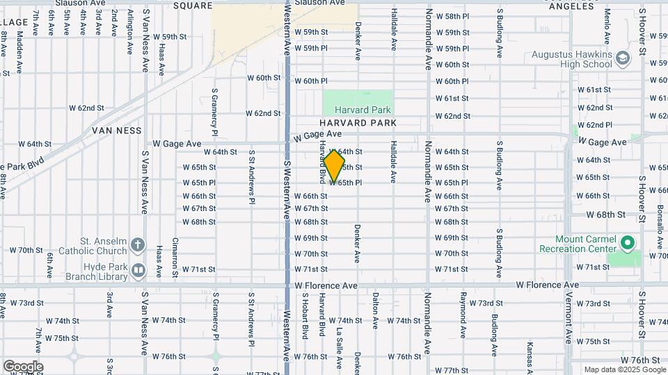 1642 W 65th Pl Map and Location Details