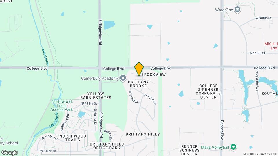 17614 W 111th Terrace Mapa y Detalles de la Ubicación