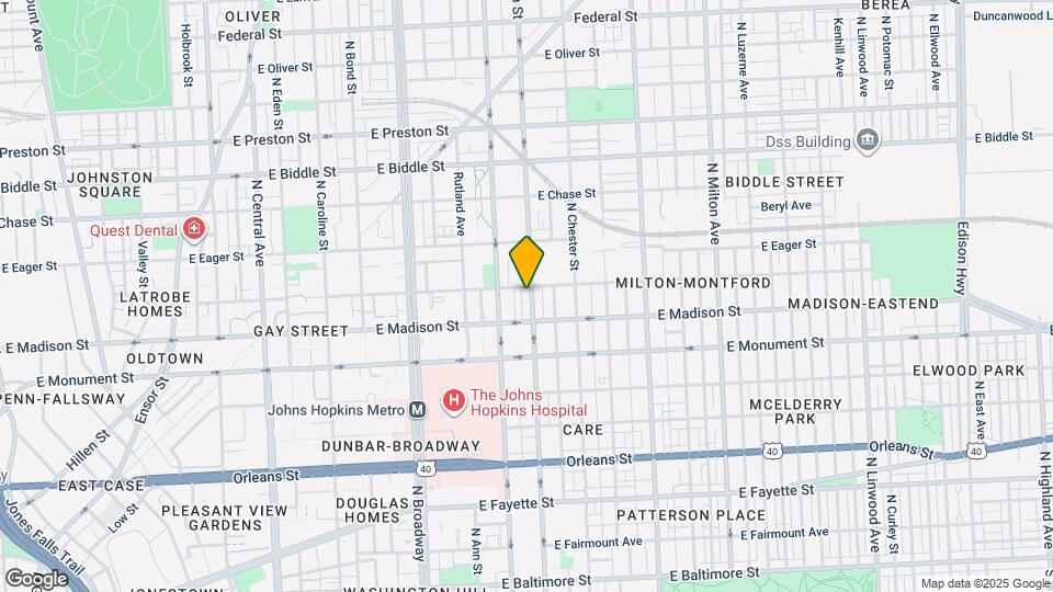 834 N Washington St Map and Location Details