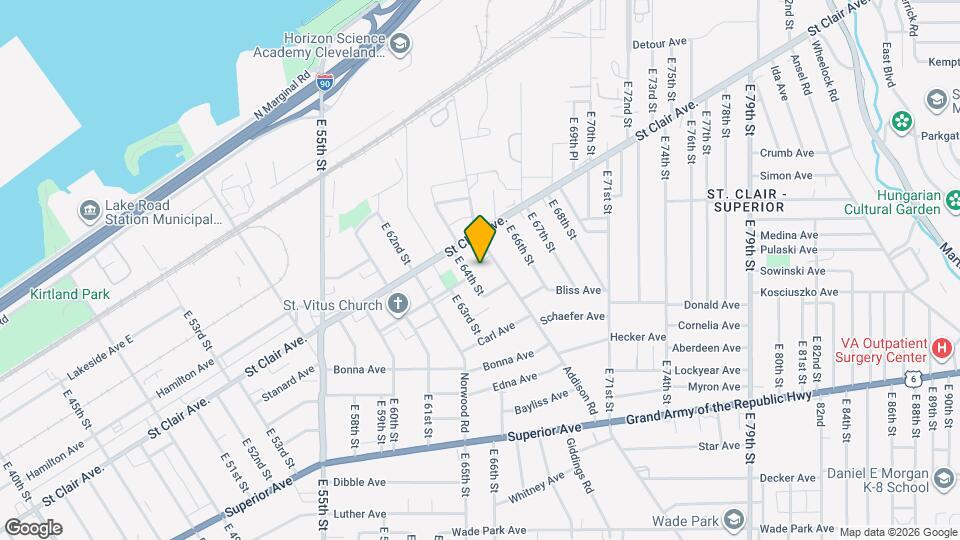 1087 E 64th St Map and Location Details