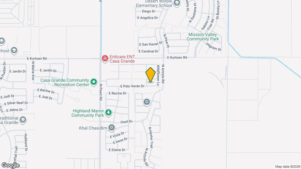 1658 E Palo Verde Dr Map and Location Details