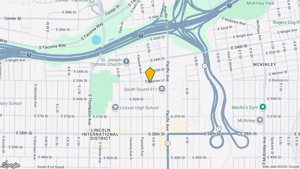 3566 S D St Map and Location Details