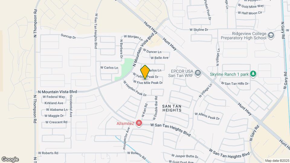 3284 W Five Mile Peak Dr Map and Location Details