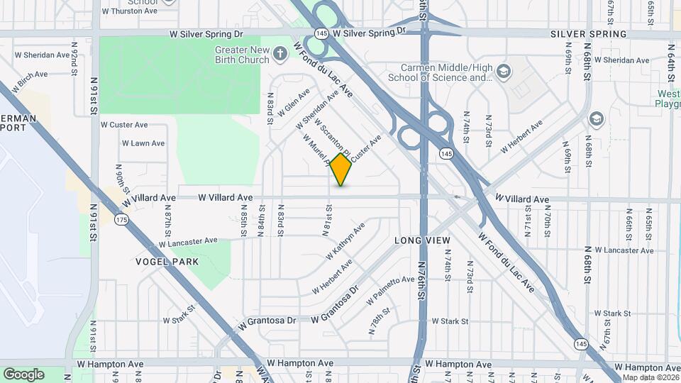 8016 W Villard Ave, Unit Duplex Map and Location Details