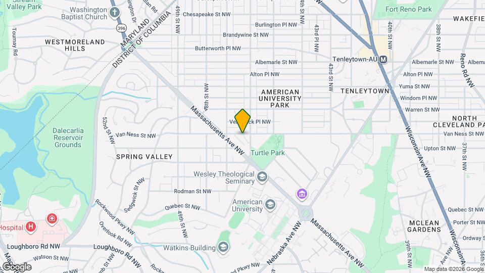 4602 Van Ness St NW Map and Location Details