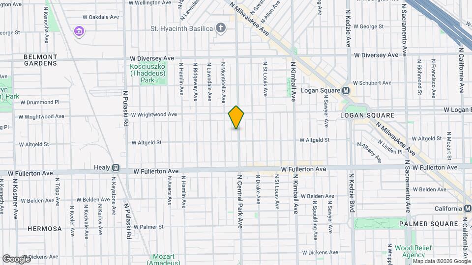 2516 N Central Park Ave, Unit 2 Map and Location Details