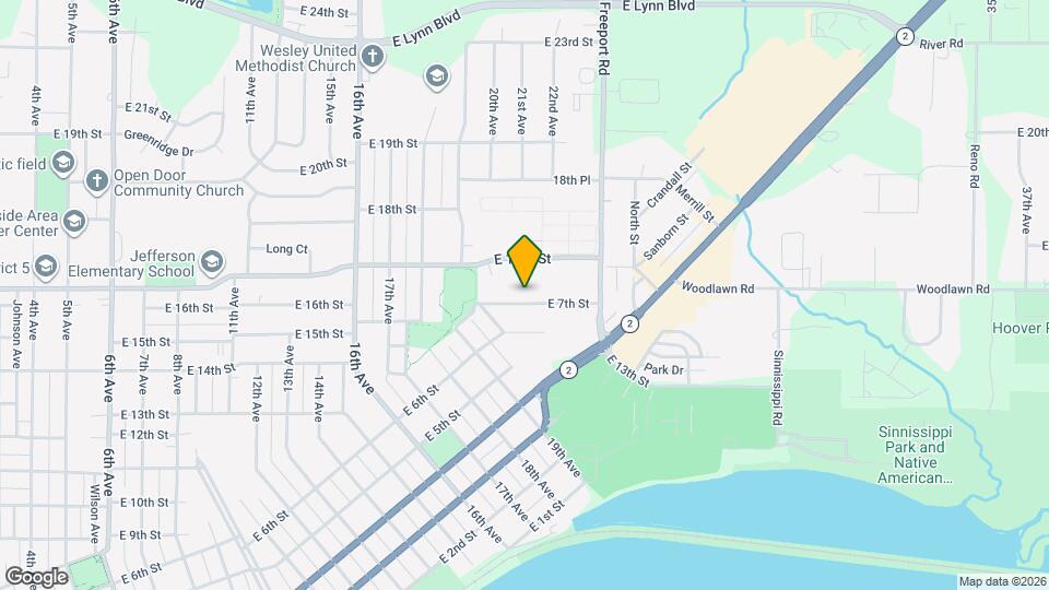 2018 E 7th St Map and Location Details