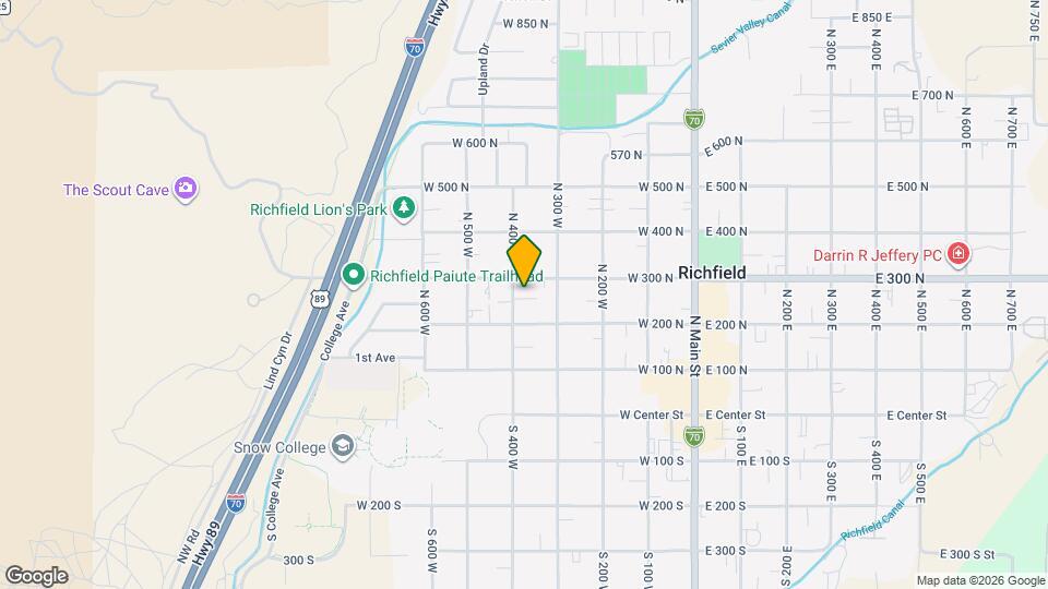 260 N 400 W, Unit STFH Richfield Apt Mapa y Detalles de la Ubicación