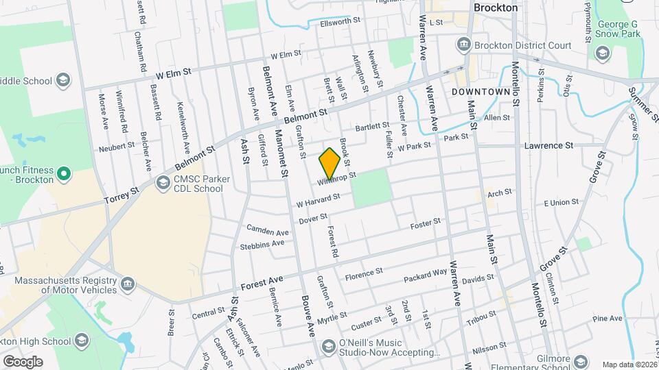 206 Winthrop St, Unit APT. 2 Map and Location Details