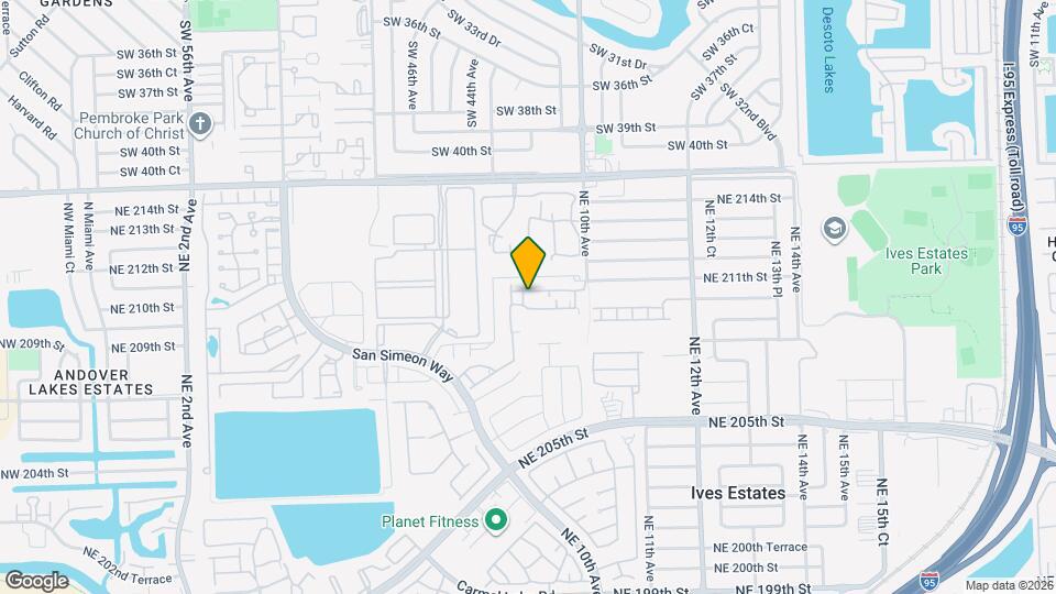 850 NE 209th Terrace Map and Location Details