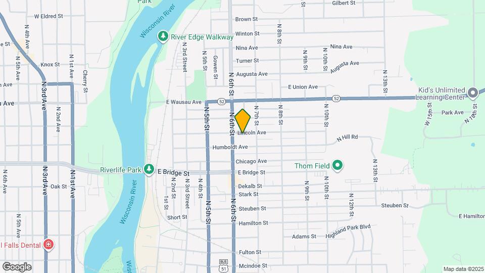 613 Lincoln Ave Map and Location Details